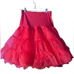 Vintage Red Crinoline